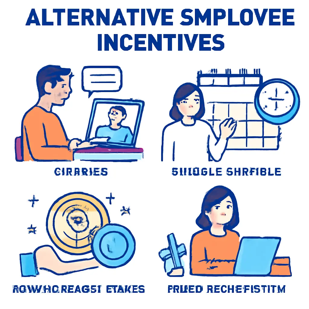 Альтернативы премиям Схема альтернатив мотивации: обучение, гибкость, цифровые награды