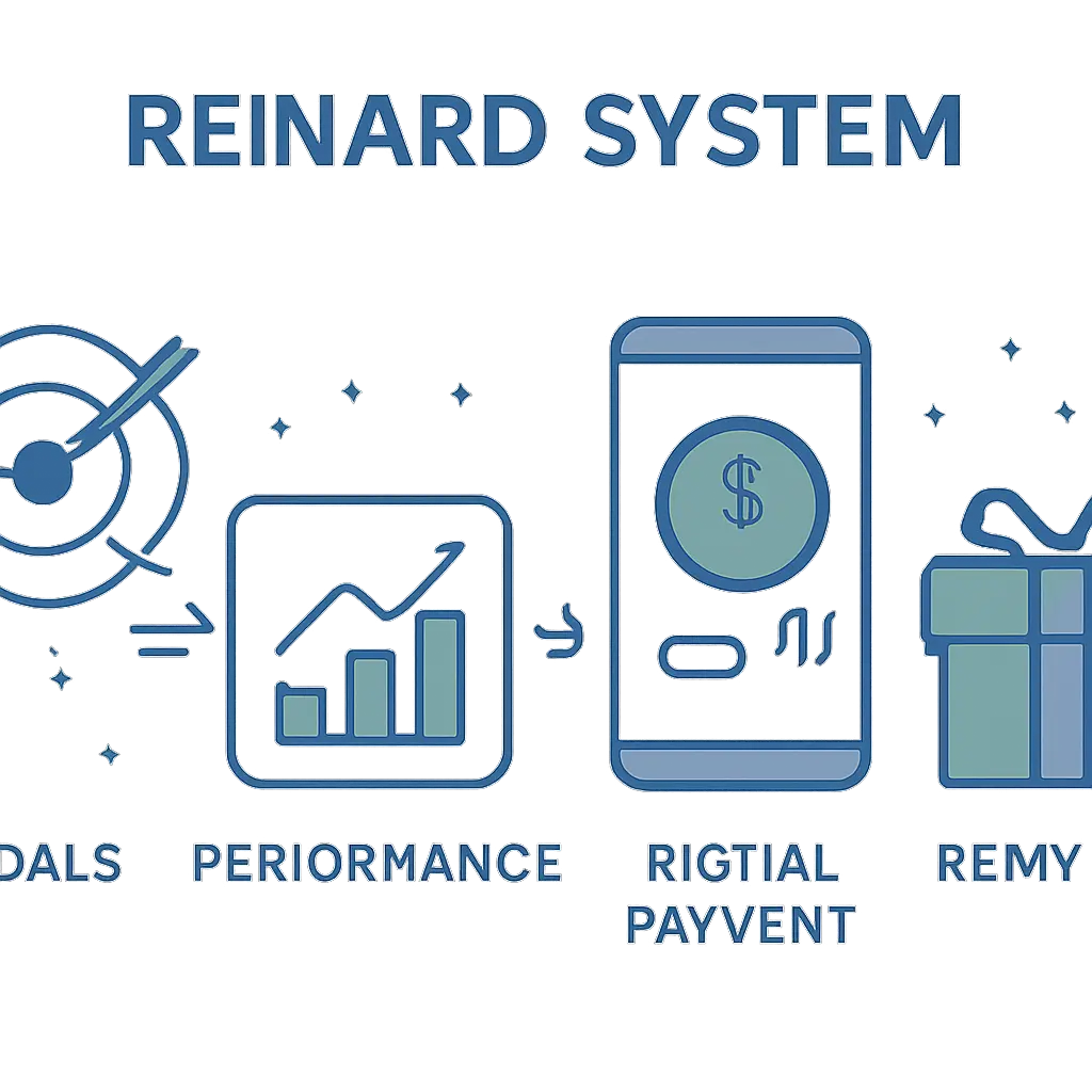 Схема гибкой системы вознаграждений и бонусов для мотивации коллектива с цифровыми инструментами
